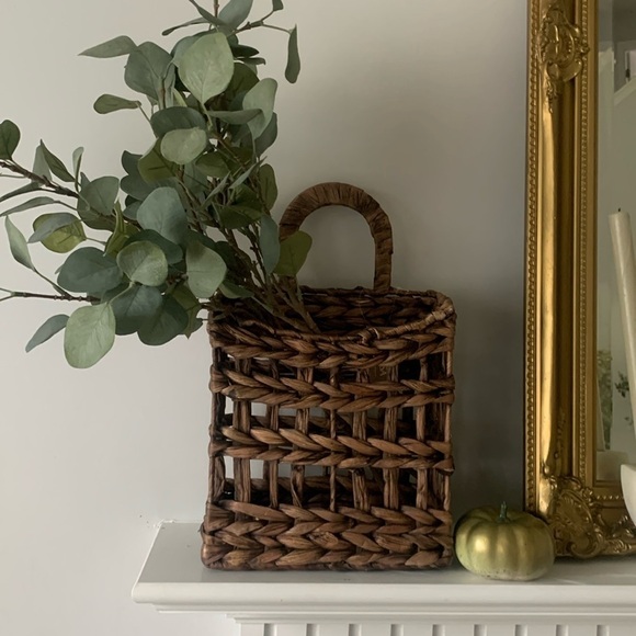 Mikasa set of 2 rattan woven straw hanging basket home decor storage organize - Picture 4 of 16